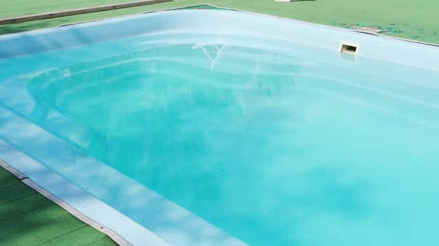 Clear water in swimming pool