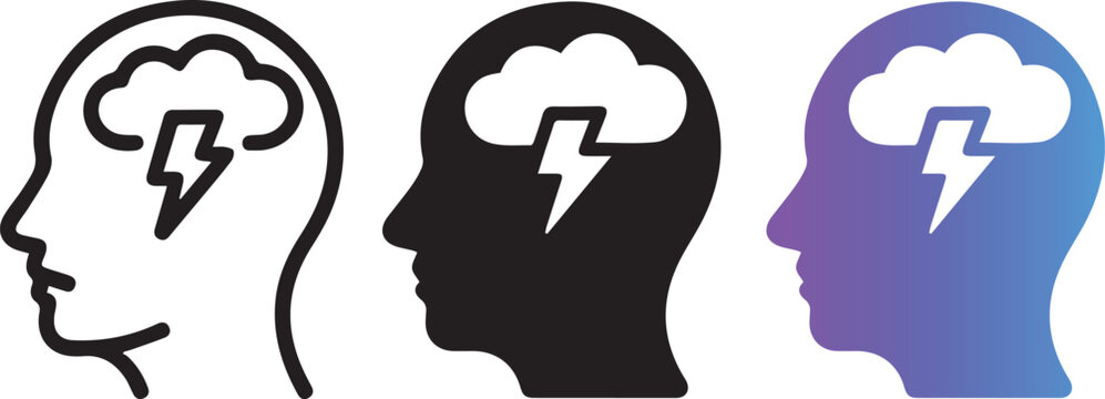 Stressful Negative Thinking Icon