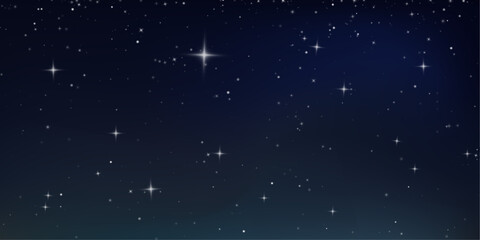 Blue galaxy sky with bright stars and cosmic particles floating in outer space. Mysterious universe background for creative designs. PNG element. © Freesstock