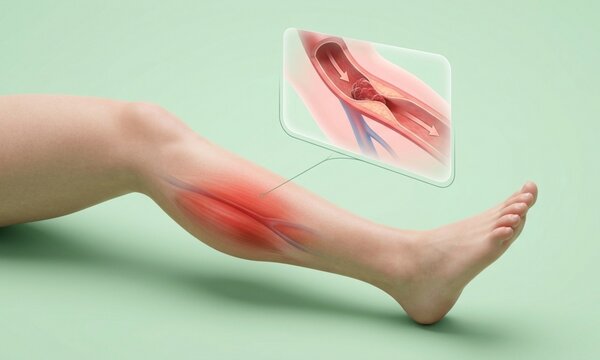 Deep Vein Thrombosis (DVT) Medical Illustration