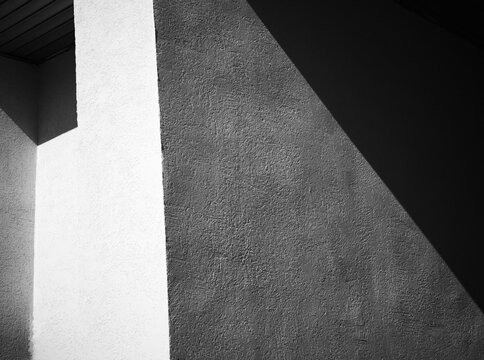Black and white play of light and shadow architecture backdrop