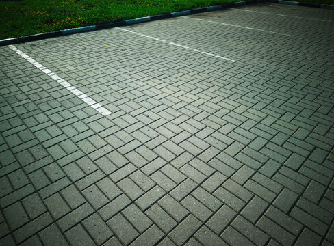 Empty parking lot transportation background
