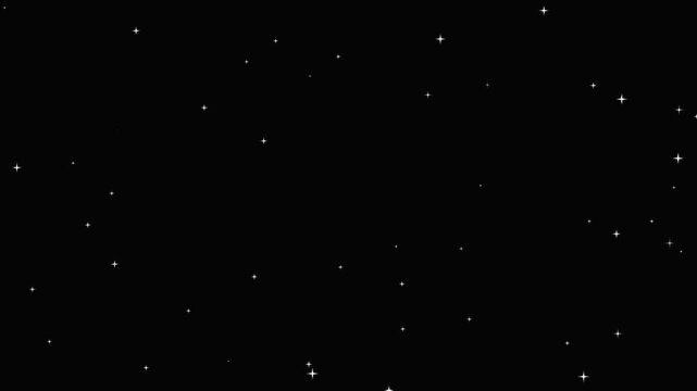 Twinkle stars background animation effect festive holiday decoration.shiny glowing stars, fairy twinkle stars on black screen, 4k sparkle animation.Twinkling stars glow and sparkle on black background