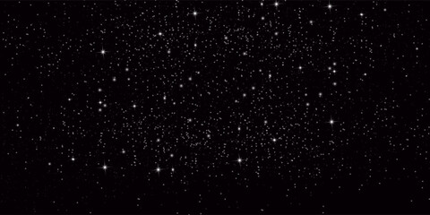 Space stars background. Universe starry pattern with glowing stars. Night sky constellations galaxy. Vector illustration. © Mansur