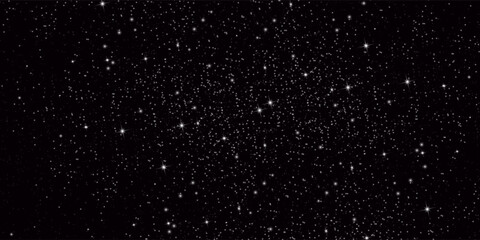 Space stars background. Universe starry pattern with glowing stars. Night sky constellations galaxy. Vector illustration. © Mansur