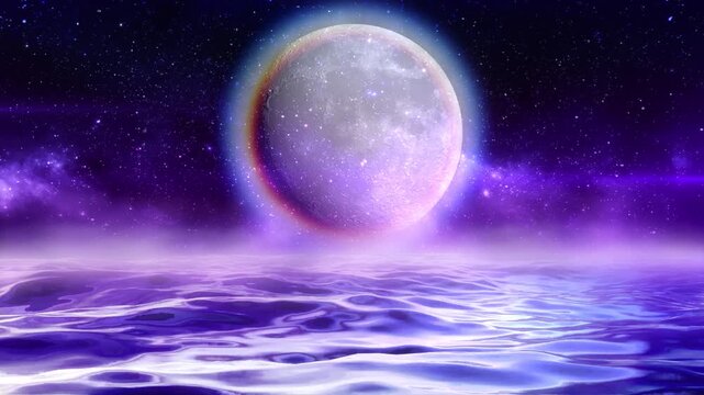 Moon Over The Ocean 