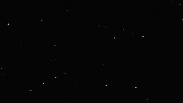 Twinkle stars background animation effect festive holiday decoration.shiny glowing stars, fairy twinkle stars on black screen, 4k sparkle animation.Twinkling stars glow and sparkle on black background