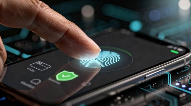 Fingerprint authentication on smartphone screen for security access