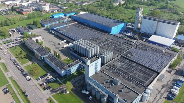 Brewery beer factory aerial view