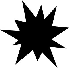 Fototapeta premium Black Starburst Shape Sharp Points Stock Vector png