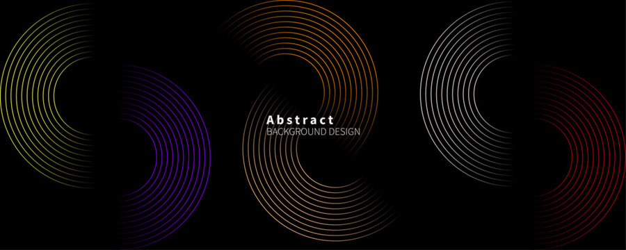 Futuristic abstract background design with multicolored circular patterns, vector illustrator