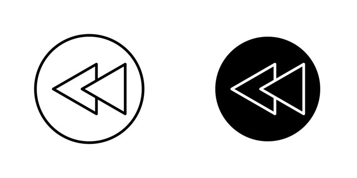 Rewind button icons for app and websites.