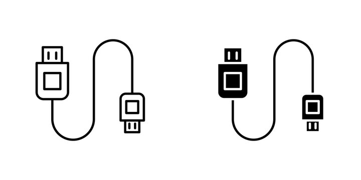 USB cable icons for app and websites.