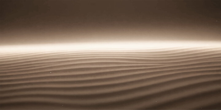Rippling patterns of sand dunes under a soft, atmospheric light create a serene and abstract landscape, evoking a sense of vastness and tranquility.