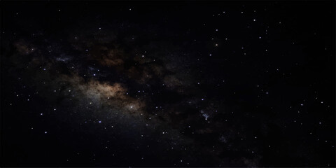 Stars in space with clouds, nebula and glowing stars in a dark cosmic night sky © BIBI