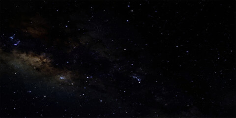 Starry Night Sky Over a Deep Blue Galaxy © BIBI