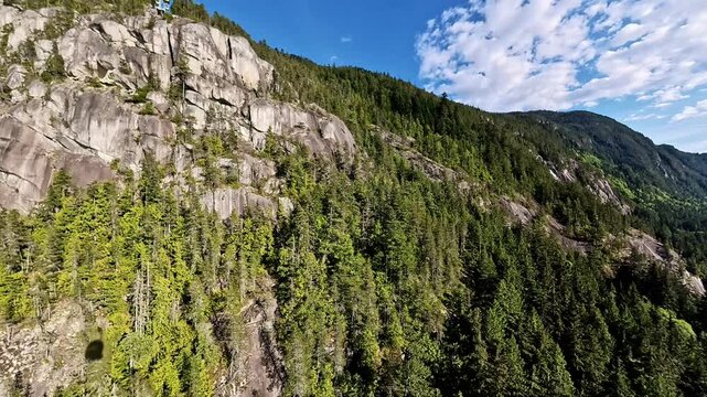 View of Howe Sound from the Ride up the Sea to Sky Gondola, Squamish, BC Canada travel and tourism