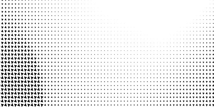 Abstract geometric black and white deco art halftone hexagone and triangle print pattern