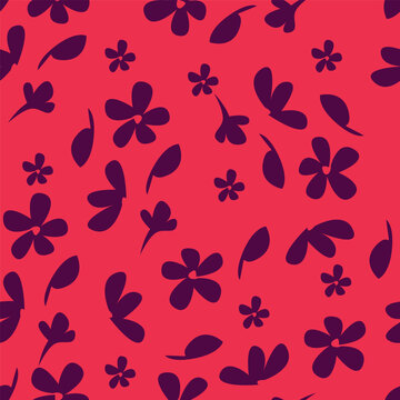 Tropical floral jungle seamless pattern with palms, leopard, coral hibiscus flowers. Hand drawn jungle plants, Hawaii summer beach vector surface design, wallpapers, textile, repeat background, print.