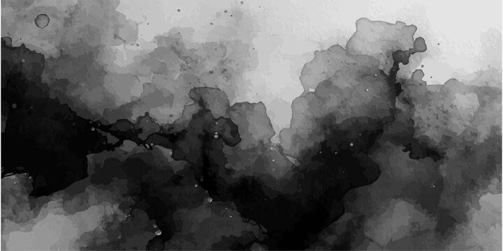 Abstract Vintage World Map Grunge Background with Clouds and Smoke