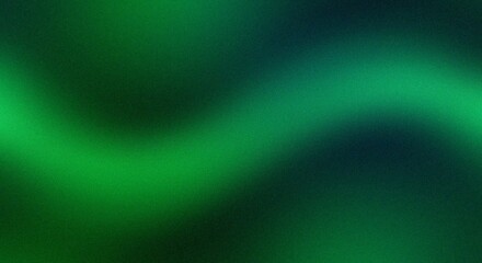 Fototapeta premium Green glowing aurora lights in night sky Gradient Background with Noise Texture Backdrop for Poster Design