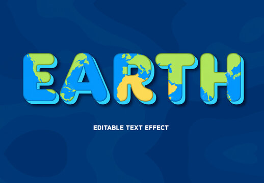 Earth Planet Text Effect