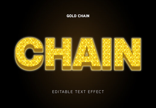 Gold Chain Text Effect