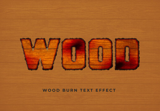 Wood Burn Text Effect