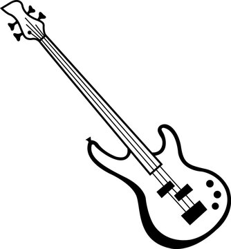 Classic Guitar Silhouette Vector eps Design
