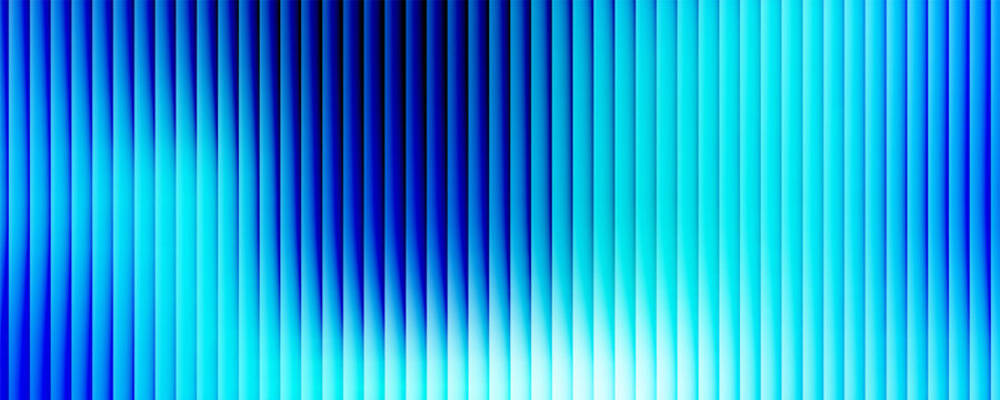 Glass gradient texture with teal and navy ripple pattern and smooth light distortion. Wavy abstract flow, futuristic blur effect, reeded vertical displacement. Vector illustration
