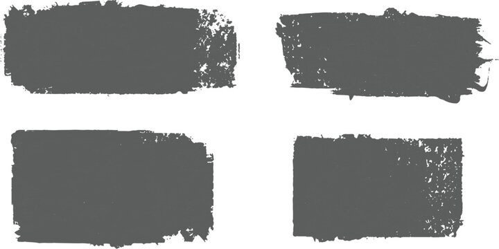 Textured Rectangles: A set of four grunge-style textured rectangles, offering a versatile graphic resource for design projects needing a distressed or abstract element.