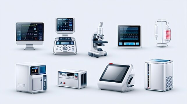 Modern medical laboratory equipment for healthcare and diagnostics research