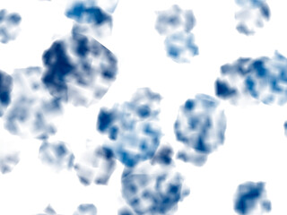 Fototapeta premium Minimal white background with blue circular elements. Clean geometric composition in a modern style.