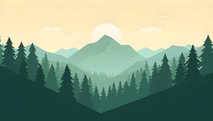 Fototapeta premium mountain landscape with fog