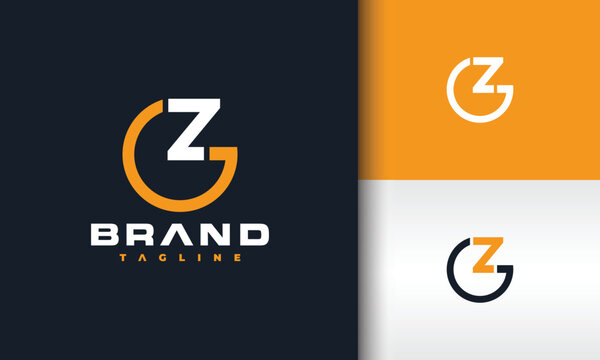 monogram letter ZG circle logo