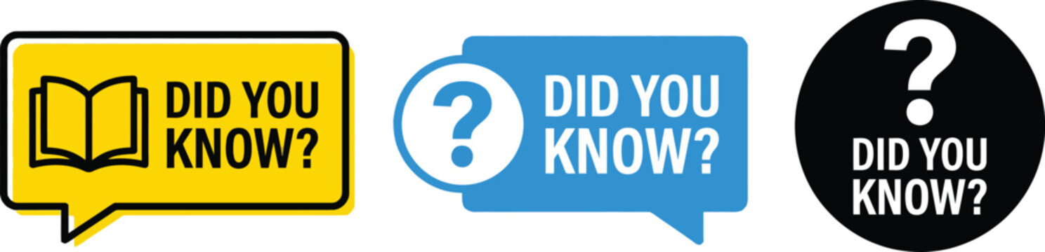 Did You Know Question Marks and Speech Bubbles