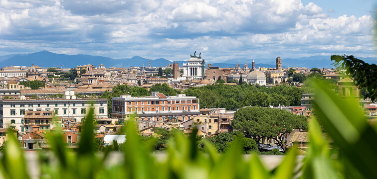 View of Rome from Janiculum hill