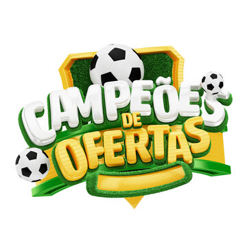 Campeoes De Ofertas Selo 3D Brasil Copa do Mundo