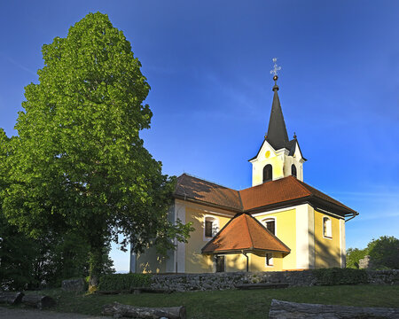 Church of St. Miklavz, Gradisce mountain (519 m), Gradisce above Sentvid and Sticno, Slovenia