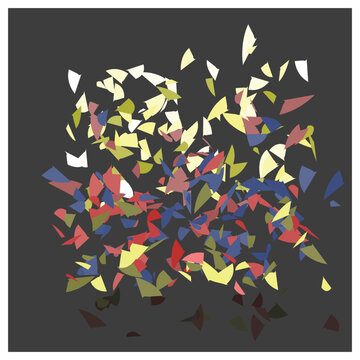 Confetti Explosion on Dark Background