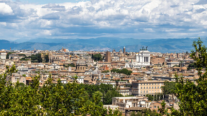 Fototapeta premium View of Rome from Janiculum hill