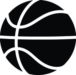Silhouette vector basketball ball icon for sports design © Nasima