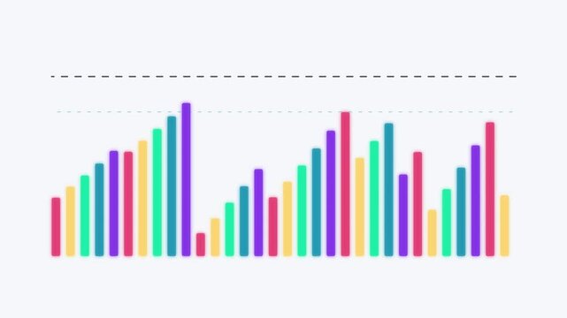 Animated Bar Chart Data Visualization Loopable Infographic Element