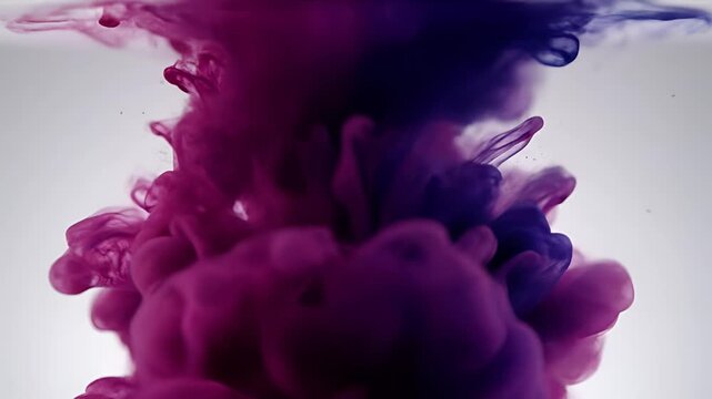 Abstract Colorful Ink Droplets Dissolving in Water Slow Motion 3.