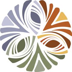Fototapeta premium abstract multicolored pattern in mandala style