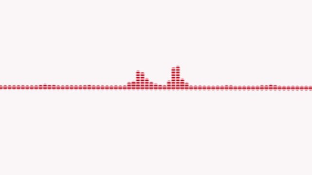 Audio visualizer lines isolated on white background, music equalizer rhythm bars frequency meter, podcast voice soundwave animation ...