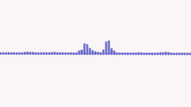 Audio visualizer lines isolated on white background, music equalizer rhythm bars frequency meter, podcast voice soundwave animation ...