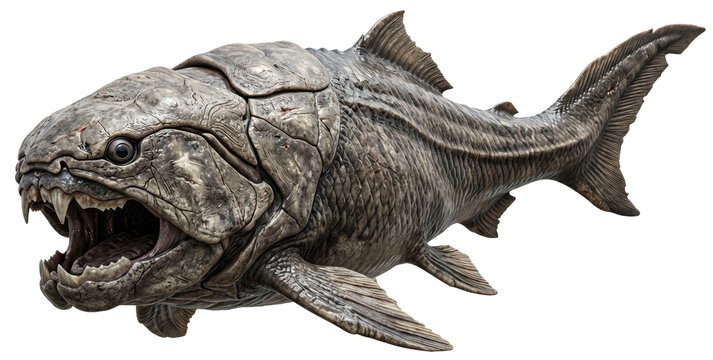 realistic dunkleosteus (dunkleosteus terrelli) isolated on transparent background