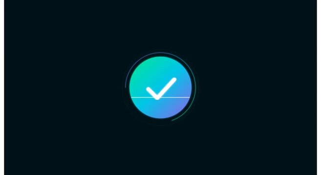 Animated gradient checkmark for ui and success confirmation animation
