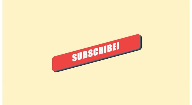 Animated subscribe button overlay for social media channel engagement animation